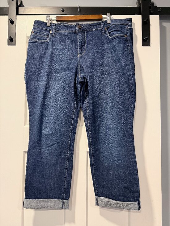 Kut from the Kloth Denim - KUT from the Kloth Blue Denim Stretch Capris
